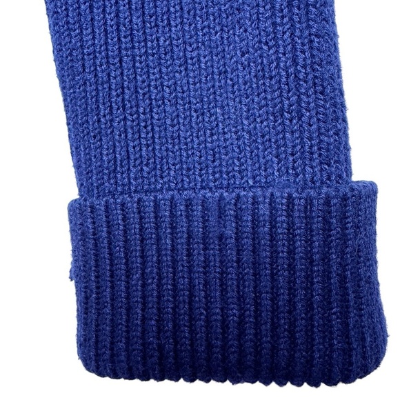 J. McLAUGHLIN Quilted Silk Ribbed Knit Zip Sweater Size Small in Midnight Blue - Picture 4 of 13